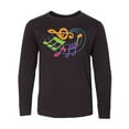 thumbnail image 1 of Inktastic Music Notes Musical Long Sleeve Youth T-Shirt, 1 of 5