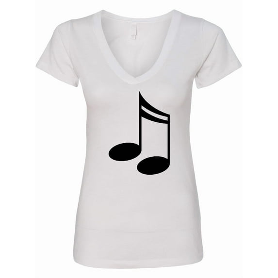 Inktastic Music Notes for the Music Lover Women's V-Neck T-Shirt