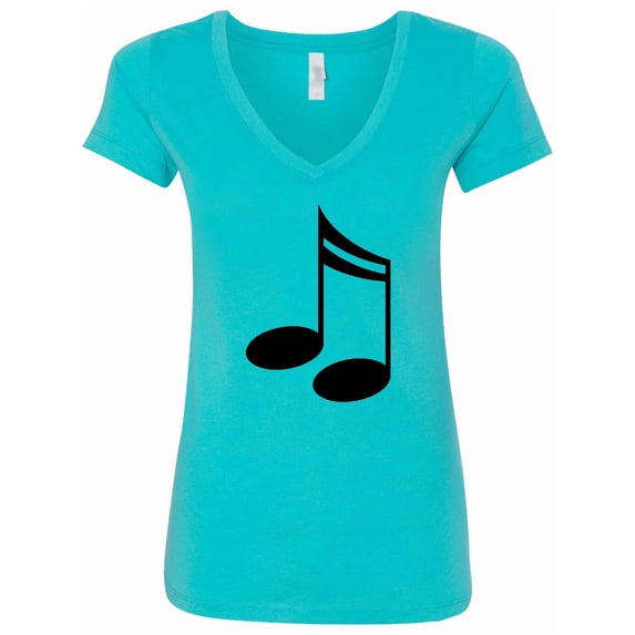 Inktastic Music Notes for the Music Lover Women's V-Neck T-Shirt