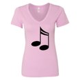 thumbnail image 1 of Inktastic Music Notes for the Music Lover Women's V-Neck T-Shirt, 1 of 5
