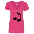 thumbnail image 1 of Inktastic Music Notes for the Music Lover Women's V-Neck T-Shirt, 1 of 5