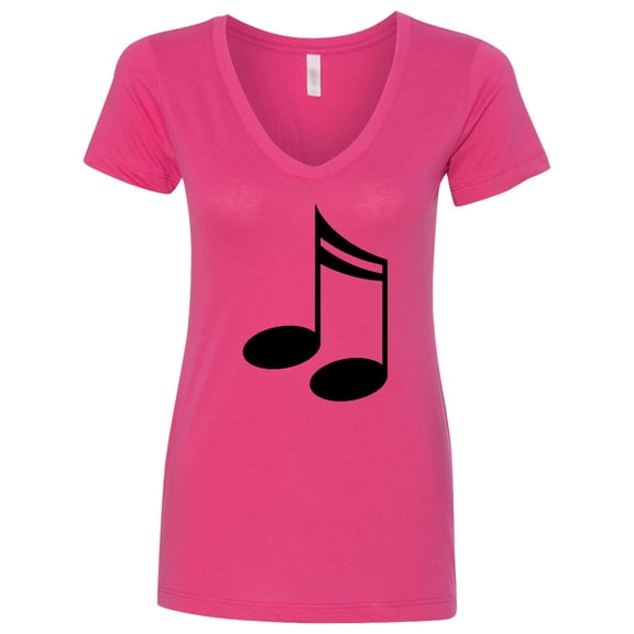 Inktastic Music Notes for the Music Lover Women's V-Neck T-Shirt