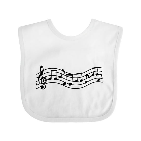 Inktastic Music Staff Musical Boys or Girls Baby Bib