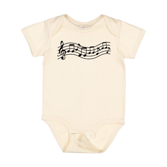Inktastic Music Staff Musical Boys or Girls Baby Bodysuit
