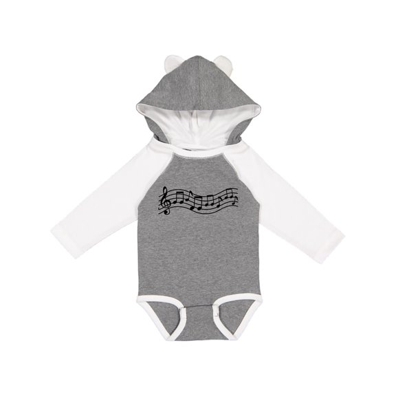 Inktastic Music Staff Musical Boys or Girls Long Sleeve Baby Bodysuit