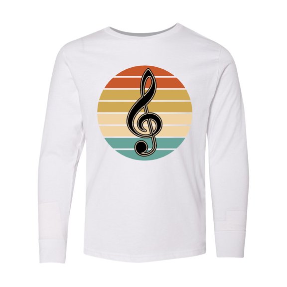 Inktastic Music Treble Clef Marching Band Long Sleeve Youth T-Shirt