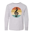 thumbnail image 1 of Inktastic Music Treble Clef Marching Band Long Sleeve Youth T-Shirt, 1 of 5