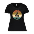 thumbnail image 1 of Inktastic Music Treble Clef Marching Band Women's Plus Size T-Shirt, 1 of 5