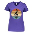 thumbnail image 1 of Inktastic Music Treble Clef Marching Band Women's V-Neck T-Shirt, 1 of 5
