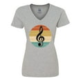 thumbnail image 1 of Inktastic Music Treble Clef Marching Band Women's V-Neck T-Shirt, 1 of 5