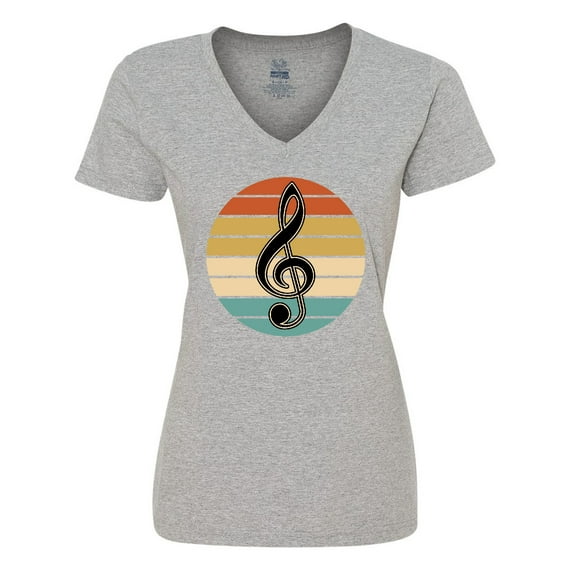 Inktastic Music Treble Clef Marching Band Women's V-Neck T-Shirt