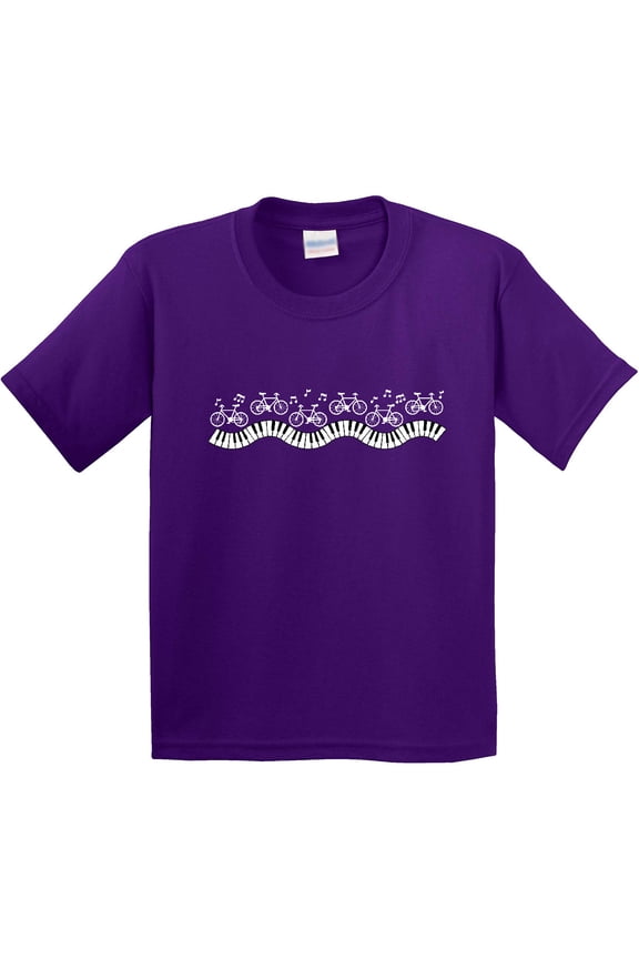 Musical Bicycles White Youth T-Shirt