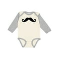 thumbnail image 1 of Inktastic Mustache Boys or Girls Long Sleeve Baby Bodysuit, 1 of 5