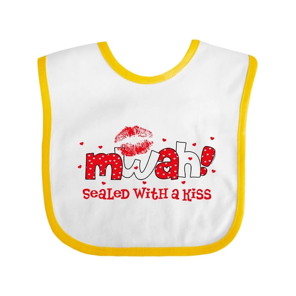 Inktastic Mwah Valentine Boys or Girls Baby Bib