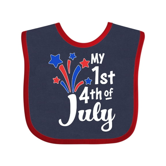 Inktastic My 1st 4th of July Fireworks Boys or Girls Baby Bib