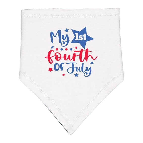 Inktastic My 1st 4th of July with Stars Baby Bandana Bib
