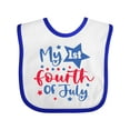 thumbnail image 1 of Inktastic My 1st 4th of July with Stars Boys or Girls Baby Bib, 1 of 4
