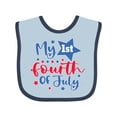 thumbnail image 1 of Inktastic My 1st 4th of July with Stars Boys or Girls Baby Bib, 1 of 4