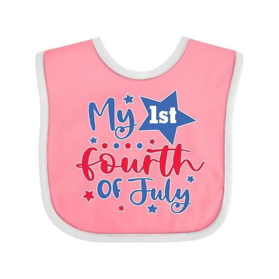 Inktastic My 1st 4th of July with Stars Boys or Girls Baby Bib