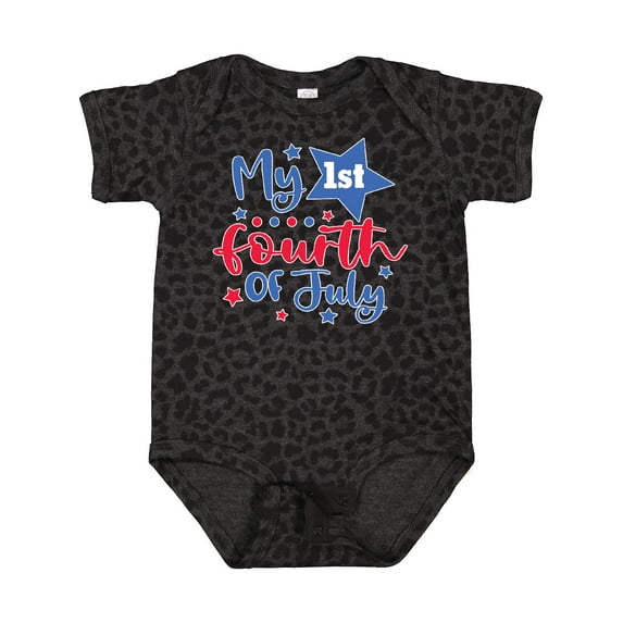 Inktastic My 1st 4th of July with Stars Boys or Girls Baby Bodysuit
