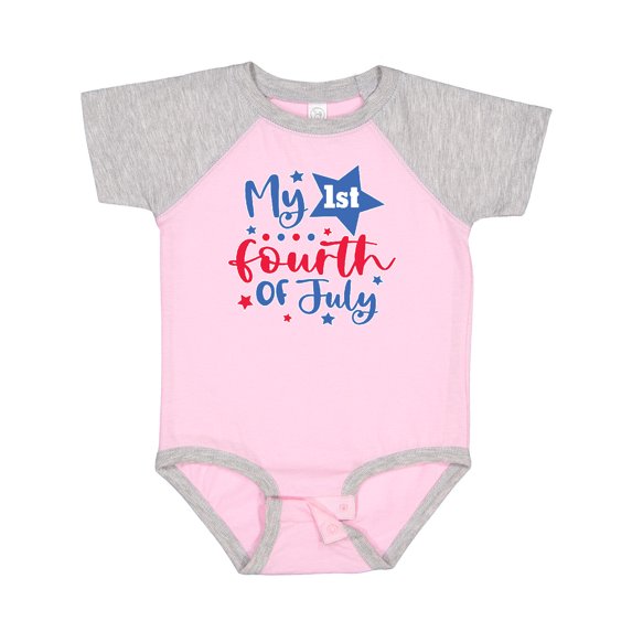 Inktastic My 1st 4th of July with Stars Gift Baby Boy or Baby Girl Bodysuit