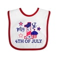 thumbnail image 1 of Inktastic My 1st 4th of July with Stars and Cupcake Boys or Girls Baby Bib, 1 of 4