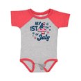 thumbnail image 1 of Inktastic My 1st 4th of July with Striped Stars Boys or Girls Baby Bodysuit, 1 of 5