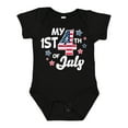 thumbnail image 1 of Inktastic My 1st 4th of July with Striped Stars Boys or Girls Baby Bodysuit, 1 of 5