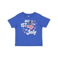 thumbnail image 1 of Inktastic My 1st 4th of July with Striped Stars Boys or Girls Baby T-Shirt, 1 of 5