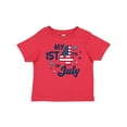 thumbnail image 1 of Inktastic My 1st 4th of July with Striped Stars Boys or Girls Baby T-Shirt, 1 of 5