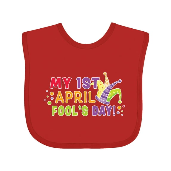 Inktastic My 1st April Fools Day with Jester Hat Boys or Girls Baby Bib
