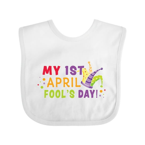 Inktastic My 1st April Fools Day with Jester Hat Boys or Girls Baby Bib