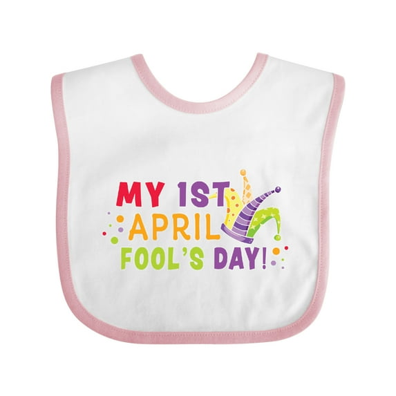 Inktastic My 1st April Fools Day with Jester Hat Boys or Girls Baby Bib