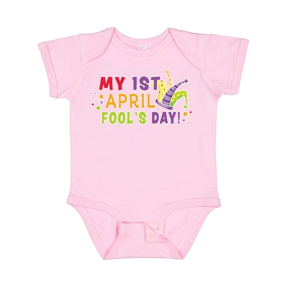 Inktastic My 1st April Fools Day with Jester Hat Boys or Girls Baby Bodysuit