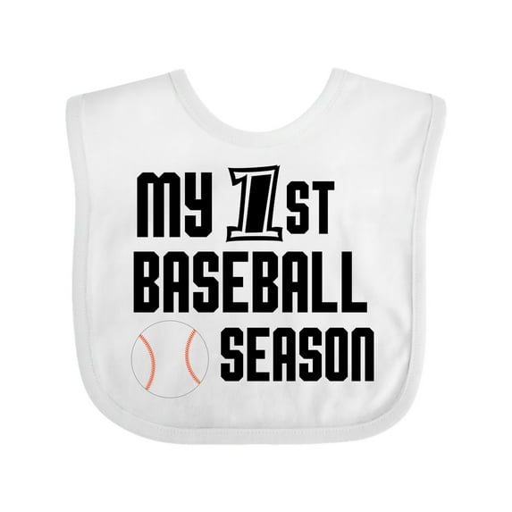 Inktastic My 1st Baseball Season Boys Baby Bib