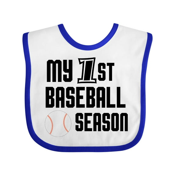 Inktastic My 1st Baseball Season Boys Baby Bib