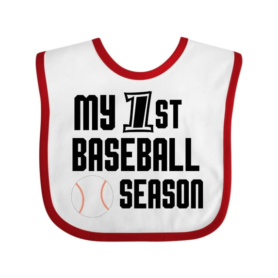 Inktastic My 1st Baseball Season Boys Baby Bib