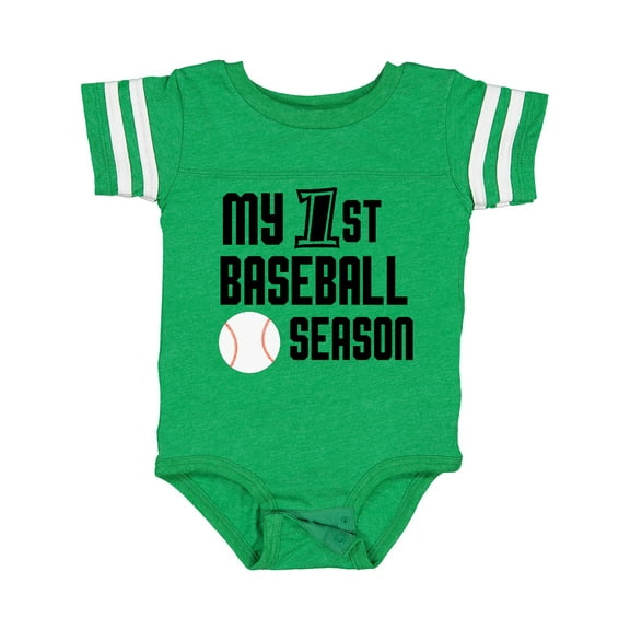 Inktastic My 1st Baseball Season Boys Baby Bodysuit