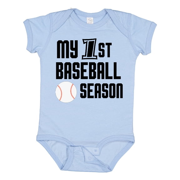 Inktastic My 1st Baseball Season Boys Baby Bodysuit
