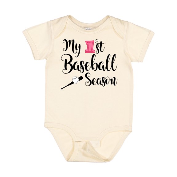 Inktastic My 1st Baseball Season Girls Baby Bodysuit