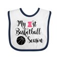 thumbnail image 1 of Inktastic My 1st Basketball Season Girls Baby Bib, 1 of 4