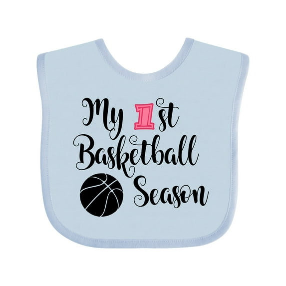 Inktastic My 1st Basketball Season Girls Baby Bib