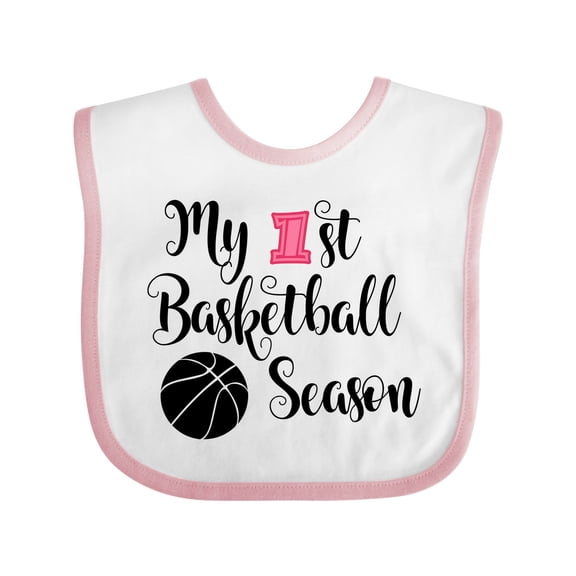 Inktastic My 1st Basketball Season Girls Baby Bib