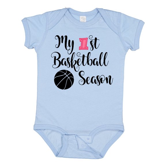 Inktastic My 1st Basketball Season Girls Baby Bodysuit