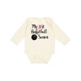 thumbnail image 1 of Inktastic My 1st Basketball Season Girls Long Sleeve Baby Bodysuit, 1 of 5