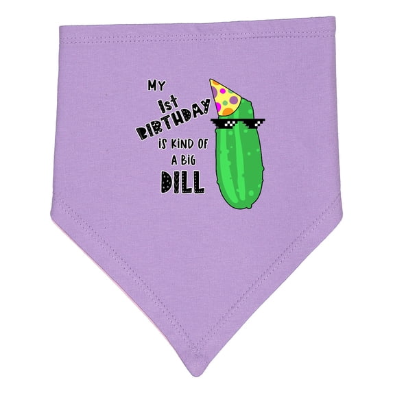 Inktastic My 1st Birthday is Kind of a Big Dill Pickle in Sunglasses Baby Bandana Bib