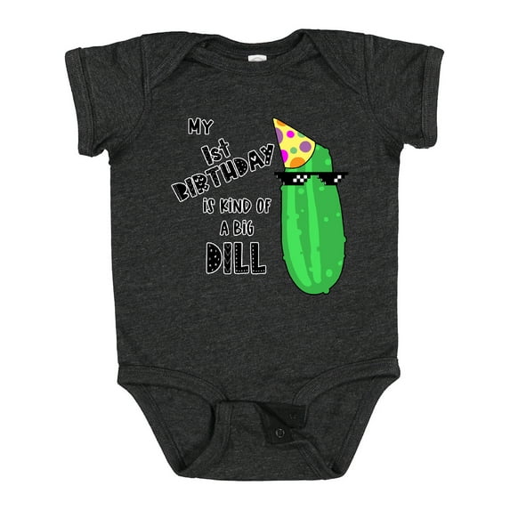 Inktastic My 1st Birthday is Kind of a Big Dill Pickle in Sunglasses Boys or Girls Baby Bodysuit
