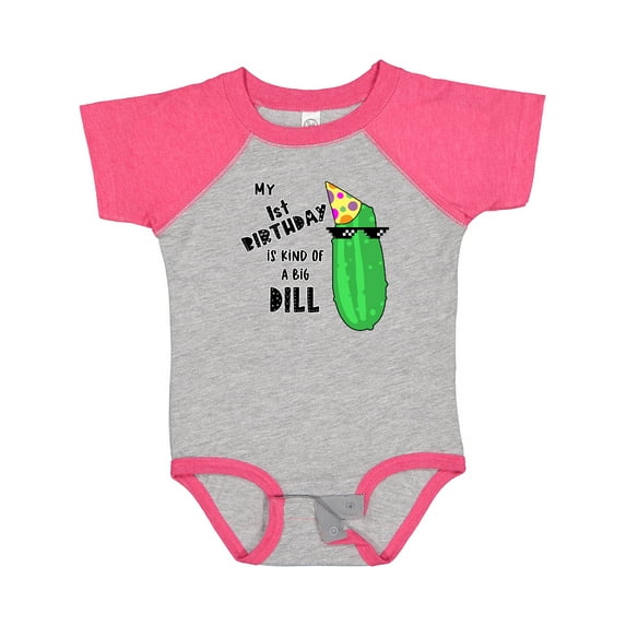 Inktastic My 1st Birthday is Kind of a Big Dill Pickle in Sunglasses Boys or Girls Baby Bodysuit