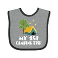 thumbnail image 1 of Inktastic My 1st Camping Trip Boys or Girls Baby Bib, 1 of 4