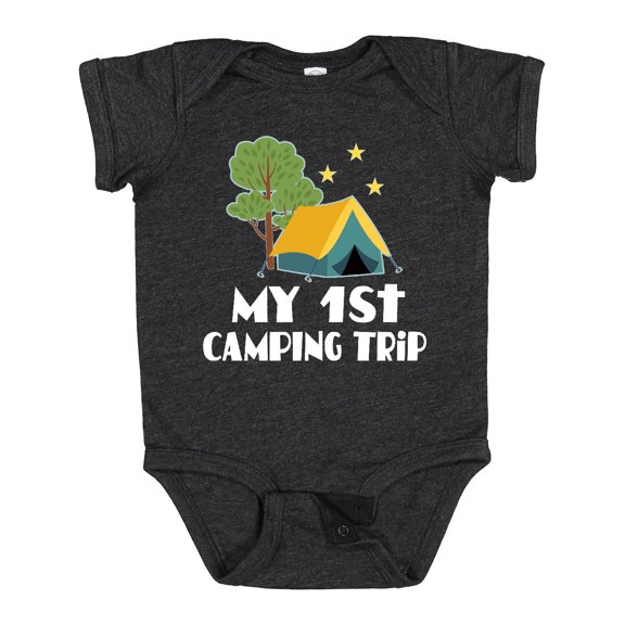 Inktastic My 1st Camping Trip Boys or Girls Baby Bodysuit